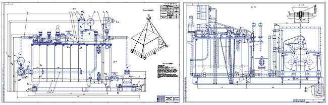 Установка насосная (разработана КБМАП-12 в КОМПАС-ГРАФИК)